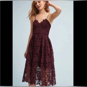 Donna Morgan Plum Lace Dress - Size 6